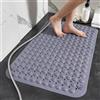 ZAHDMA Tappeto Doccia Antiscivolo 70x40cm,Tappetino Doccia Antiscivolo con Ventose e Fori di Drenaggio,Lavabile in Lavatrice,per Vasca e Bagno,Grigio