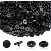 TOAOB THE ONE AND ONLY BABY TOAOB 200 Insiemi Bottoni Automatici a Pressione T5 12mm Nero in Plastica per Cucito Abbigliamento Creativo Fai da Te Scrapbooking Accessori per Tessuto
