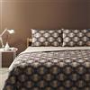 Bassetti Completo Copripiumino Set Letto Copripiumone Matrimoniale Due Piazze, Cotone Double Face, Sacco con Lenzuolo Sotto con Angoli e 2 Federe Globes G1