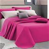 IRGE INTIMOEGIDIO Copriletto Primaverile-Estivo Tinta Unita 100% puro cotone Made in Italy (FUCSIA, SINGOLO1P)