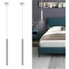TEKHOME 2 PEZZI Tubo LED COB Moderno Faretti da soffitto Lampade a sospensione Isola cucina Sala da pranzo Negozio Bancone bar Decorazione Cilindro Tubo Illuminazione a sospensione (BIANCO, 3000K)