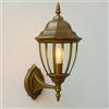 MAKA change your life quality Lampada Lampadario Applique da Parete per Esterno, Applique Lanterna da Muro, Per Giardino Esterni, Alluminio, Attacco E27 Lampadina non Inclusa 60W IP45 (Bronzo)