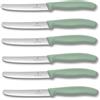 Victorinox | Coltello da tavola Swiss Classic | 6 pezzi | verde chiaro | Swiss Made | ideale anche come coltello da colazione