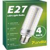 Fondiiz Lampadine LED E27 Luce Naturale 4000K, 16W 2200LM Lampada LED E27 Equivalenti a 200W Lampada Alogena, Lampadina E27 LED Mais Risparmio Energetico, AC 220-240V, Non Dimmerabile, 4 Pezzi