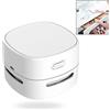 Jzhen 1 Pezzi Pulitore Desktop,Mini Aspirapolvere da Tavolo,Aspirapolvere da Tavolo Ricaricabile Senza Fili, Sweeper per Trucioli di Matita per Casa Scuola Ufficio Tastiera