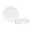 LaGlint 20,32 cm Piatti Dessert Bianco, Set di 6 Quadrato Piatti da Insalata in Vetro Opalino, Forno a Microonde e Lavabile in Lavastoviglie, per Insalata, Antipasti, Cibo, Dessert, Sushi