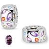 LNQOBU Clip/Stopper Charms per Bracciale Argento 925 Pave Cubic Zirconia Bead Stella Luna Farfalla Blu Gioielli Regalo per Donna