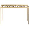 Safavieh Tavolo Accento Glam con Gambe in Ferro, in Oro e Trasparente, 30 X 107 X 76.2