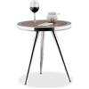 Relaxdays 10021136 Tavolino da Divano, Legno Massiccio, Argento, 50 x 50 x 54 cm