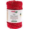 Filato Macramè Cordy Glitter Rosso