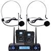 Karsect JRU-562 / PT-51C / HT-11A - Set di 2 microfoni per cuffie wireless