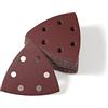 LEONTOOL 50 feltrini triangolari, 8,9 cm, 6 fori, grana 600, fogli abrasivi, per legno e metallo, 50 pezzi