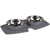 Flamingo - 210 ml Bowl And Drinking Bowl with Non-Slip Silicone Mat