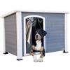 Kerbl Pet cuccia per cani Kenny, bianco/grigio, 113x77x81 cm, cuccia per cani, legno, cani