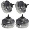 SHARD-LAB 4 pz. DRIVER COMPRESSIONE 8 Ohm UNIVERSALE ACUTI METALLO 80W x 4 TWEETER AUTO CASSE ACUSTICHE filettatura standard 3,5 cm