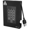 Apricorn Aegis Lucchetto Fortress FIPS 140-2 Livello 2 convalidato 256-bit hardware crittografato USB 3.0 Hard Drive con accesso PIN, 1 TB (A25-3PL256-1000F)