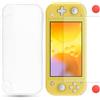 Hioip Custodia in TPU da per Switch Lite 2019, 1pc Cover Morbida TPU Trasparent con 2 HD Chiaro Proteggi Schermo in Vetro Temperato e 2 Tappi, Cover con Assorbimento degli Urti e Anti-Graffio (Rosso)