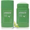 WAONIQ 2 Pack Green Mask Stick, Green Tea Cleansing Mask Facciale Anti-Acne, Green Tea Mask Stick Punti Neri, Maschera Purificante in Stick di Argilla per il Controllo Dell'olio, Pulizia Profonda dei Pori