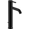 Duravit C.1 - Rubinetto per lavabo, misura L (altezza erogatore 173 mm), con tiranti, colore: Nero opaco