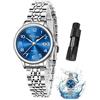 Taxau Orologi per le donne numeri arabi piccolo quadrante facile lettura orologi da donna stile semplice data orologi impermeabili in acciaio inossidabile per le donne Reloj para Mujer