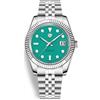 RollsTimi Orologio automatico da uomo, calibro NH35A, cassa in acciaio inossidabile da 40 mm, impermeabile, lancette e indicazione giornaliera luminose (RT-7930 Verde A)