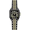 Szaikyri Quadrato Classico Orologio Donna con Numeri Romani Cronografo da Donna Casual (Gold and Black)
