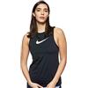 Nike W NP Tank Essential Swoosh Canottiera Sportiva, Donna, Black/White, 2XL