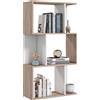 Homcom Libreria di Design Scaffale Ufficio Legno Moderna 3 Ripiani 60 × 24 × 111.4cm|Aosom