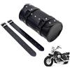 Tuwyii Borsa Moto Universale in Pelle Resistente - Portautensili da Sella con 2 Cinghie Regolabili per Deposito Moto, Bici e Scooter - Design Compatto Antipolvere e Impermeabile per Strumenti (Nero 21cm)