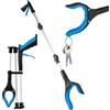 KUOGAS Pinza per anziani, 91 cm, Pinza telescopica, Pinza raccogli oggetti, Per anziani, girevole, Impugnatura extra lunga, Per persone con punte magnetiche (91CM)
