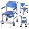 Suuiwau Sedie WC con ruote, sedia da doccia per senior, sedia da toilette mobile per malati, anziani, disabili e incinte, portata fino a 150 kg