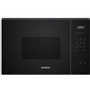 Siemens BF525LMB1 iQ500, forno a microonde da incasso, 59 x 38 cm, 800 W, 20 l, in acciaio inox, piatto girevole da 25,5 cm, controllo touchControl, aiuto per la pulizia idrolitica, cookControl 7,