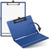 SAX Portablocco pieghevole Mirtillo, Clipboard, A4 su A5, formato verticale e orizzontale, ideale per viaggi e affari, per 30 fogli, con fascia elastica di chiusura e passante per penna, durevole e