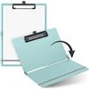 SAX Portablocco pieghevole Aqua, Clipboard, A4 su A5, formato verticale e orizzontale, ideale per viaggi e affari, per 30 fogli, con fascia elastica di chiusura e passante per penna, durevole e