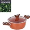 KASANOVA Casseruola con coperchio salmone New Ceramic (20 cm due manici)