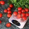 relaxdays 10023618 Bilancia da Cucina Digitale, Pesa Alimenti Uso Domestico, con Funzione Tara, Fino a 5 kg, Ø 15 cm, Grigio, PP, Vetro