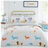 GC GAVENO CAVAILIA Gaveno Cavailia Amanti Canine Set Copripiumino con Federa, Reversibile, Policotone, Salsiccia Cane Senape, Biancheria da Letto Matrimoniale, Policotone