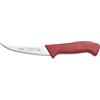 Sanelli Linea Skin Coltello Disosso Curvo Stretto, Acciaio Inox, Rosso, Lunghezza lama 13 cm.