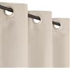 Atout Ciel Tenda opaca 100% oscurante con occhielli, 140 x 260 cm, pronta da appendere, colore: Beige
