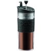 Bodum isotherme de voyage en plastique avec la presse française Thé/Café-Mug 0,45 L, noir - 15 ml