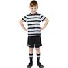 amscan 9917656 - Costume ufficiale da Pugsley Addams, per Halloween, età: 4-6 anni