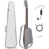 Enya NEXG SE Chitarre Elettroacustiche - Chitarra in Fibra di Carbonio 3/4 Grigia Smart Audio Guitar Set per Adulti Bambini con Altoparlante Wireless, Cavo di Ricarica per Microfono e Truss Rod