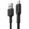 Green Cell GC PowerStream | 30cm Lightning Cavo Nylon Cavetto Cable di Ricarica per Apple iPhone | iPad Air/Pro/Mini | iPod