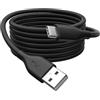 DIGITUS Cavo di connessione USB 2.0-1m - USB-A a Type-C - Alta velocità 480 Mbit/s - 60W Power Delivery - cavo flessibile in silicone - nero - per iPad, iPhone, smartphone Android, tablet