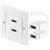 Goobay 51723 Presa HDMI da Parete, Dorato, Bianco