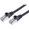 PremiumCord Cavo Patch Cat 6a S/FTP, 10Gbit/s, Cavo Ethernet, LAN, RJ45 Connettori, Flessibile e Robusto, AWG 26/7, Conduttori 100% CU, Nero, 1 m
