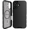 Smartish® Gripmunk - Custodia magnetica compatibile con MagSafe per iPhone 16, leggera e protettiva, cover sottile con grip, fodera in microfibra, per Apple iPhone 16, motivo: Black Tie Affair