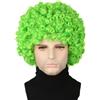 Topcosplay Set di 3 parrucche da uomo anni '70 Disco Dude Dirt Bag Parrucca e baffi ricci corti Afro Shaggy Parrucca Biondo Mix nero (verde)