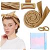 HUZNA Bigodino Lungo per Boccoli,Heatless Hair Curler, Boccoli Capelli Senza Calore, Spugna Bigodini Pigro Set Per Dormire Durante La Notte,DIY Bigodini Grandi,Cachi