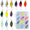 MEYDLL Set di Esche Artificiali, 12 Pezzi Esche Artificiali Spinning, Cucchiaini Pesca Spinning Trota, Esche da Pesca con Gancio, Esche da Pesca Realistiche in 3 Pesi